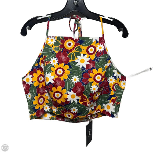 Monica Tropical Floral Top Sleeveless By Bright and Beautiful In Floral Print, Size: 14