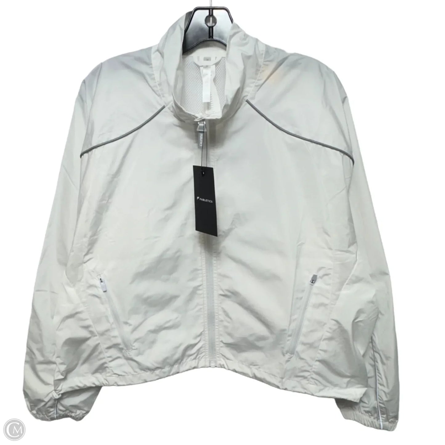 Jacket Windbreaker By Fabletics In White, Size: M