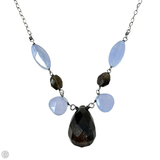Faceted Smokey Quartz Y-drop Necklace