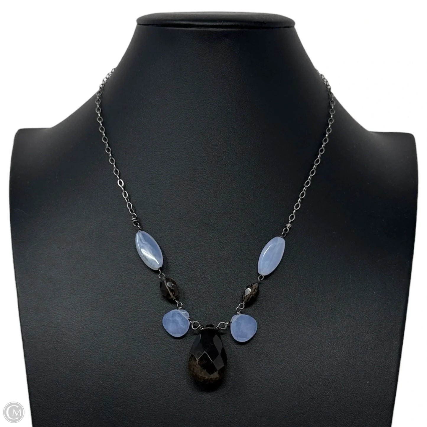 Faceted Smokey Quartz Y-drop Necklace