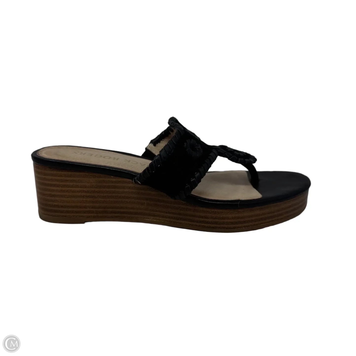 Sandals Heels Block By Jack Rogers In Black, Size: 8