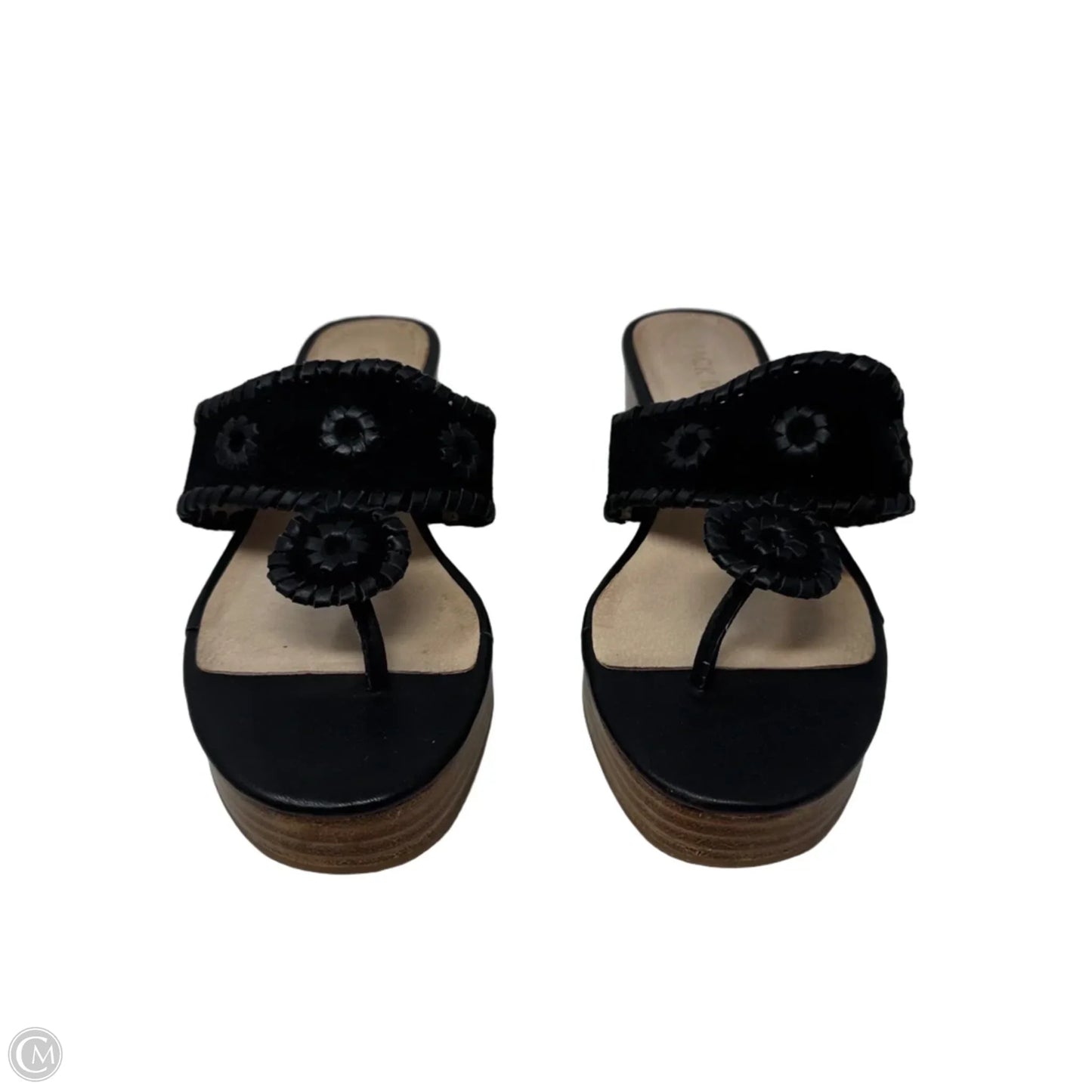 Sandals Heels Block By Jack Rogers In Black, Size: 8