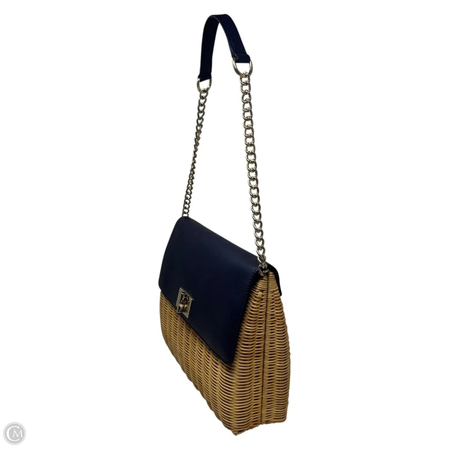 Wicker & Leather Shoulder Bag By Talbots, Size: Medium