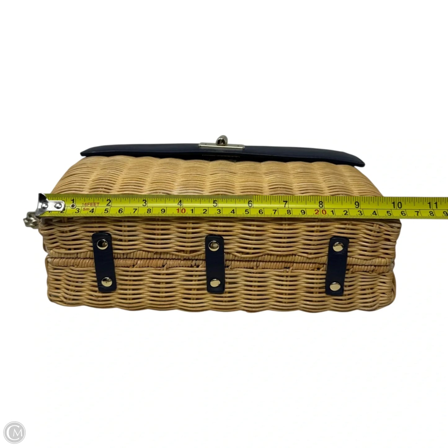 Wicker & Leather Shoulder Bag By Talbots, Size: Medium