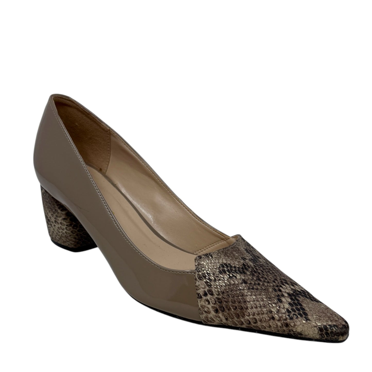 Patent Leather Pumps By Constance In Snakeskin Print, Size: US /EU 40