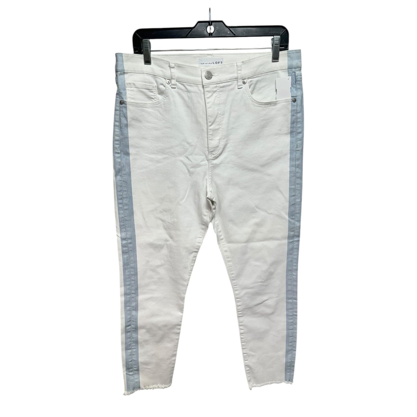 Jeans Cropped By Loft In White, Size: 12