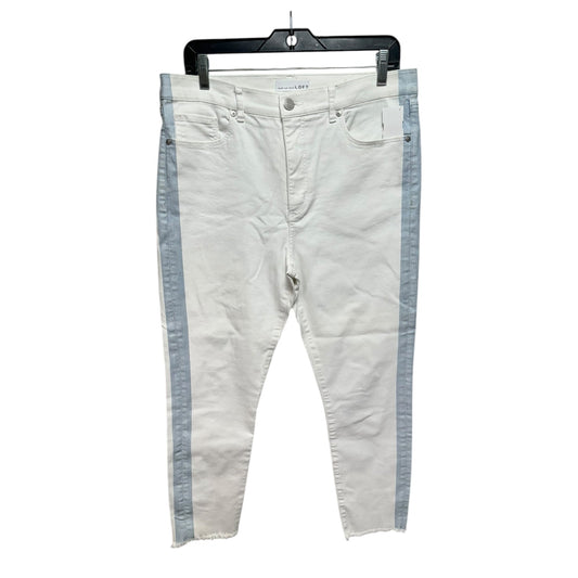 Jeans Cropped By Loft In White, Size: 12