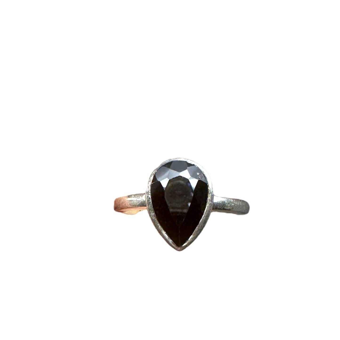 Onyx & Sterling Silver Ring By Unknown Brand Size: 8.5