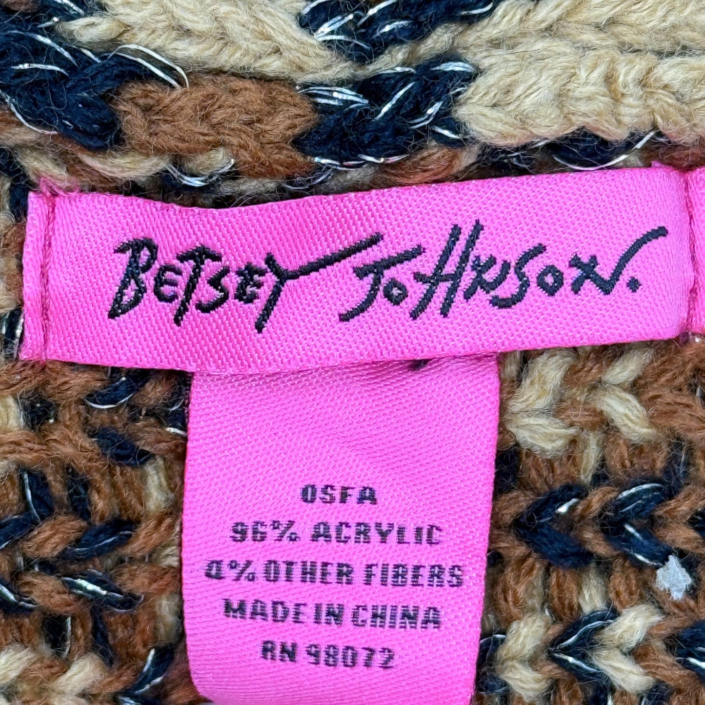 Knit Infinity Scarf By Betsey Johnson In Leopard Print