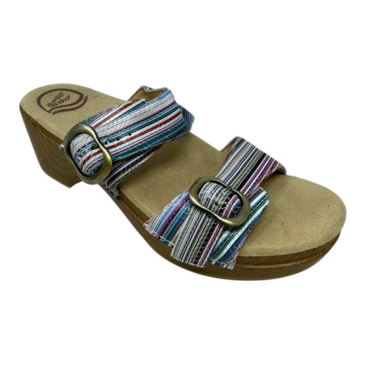 Sandals Heels Wedge By Dansko In Multi-colored, Size: 7.5