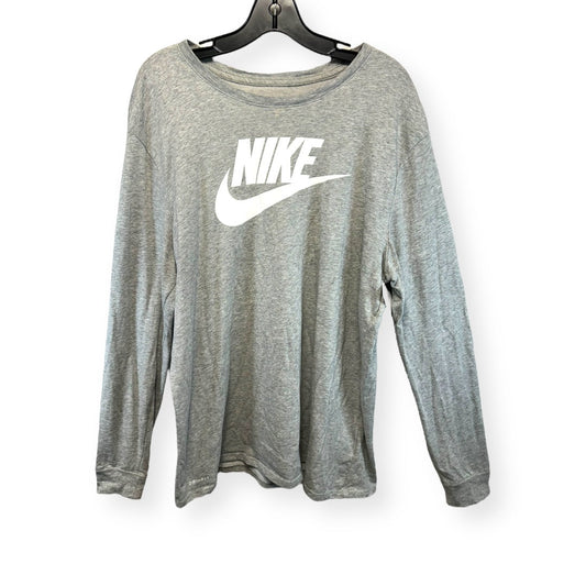 Grey Athletic Top Long Sleeve Crewneck Nike, Size Xl