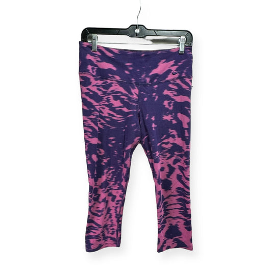 Pink & Purple Athletic Leggings Capris Nike Apparel, Size M