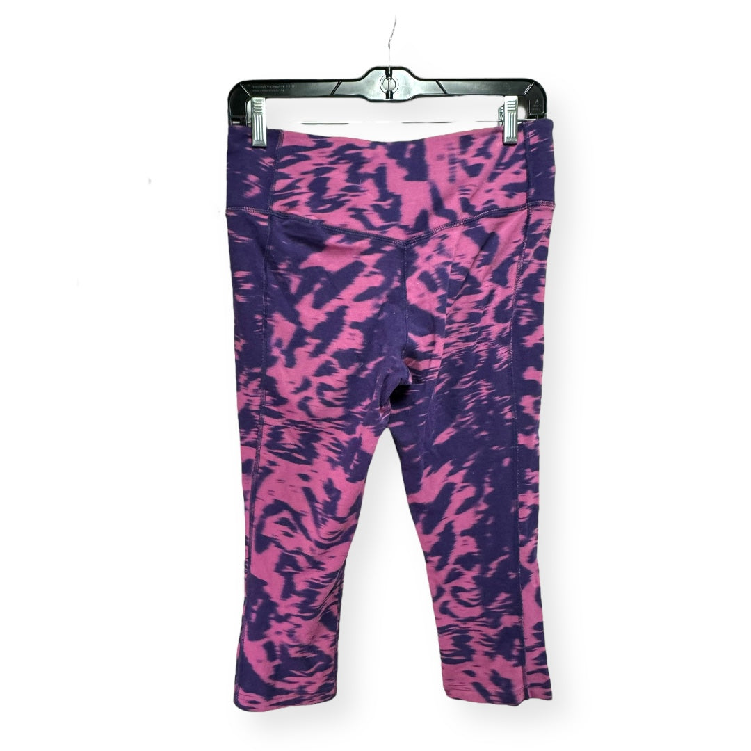 Pink & Purple Athletic Leggings Capris Nike Apparel, Size M