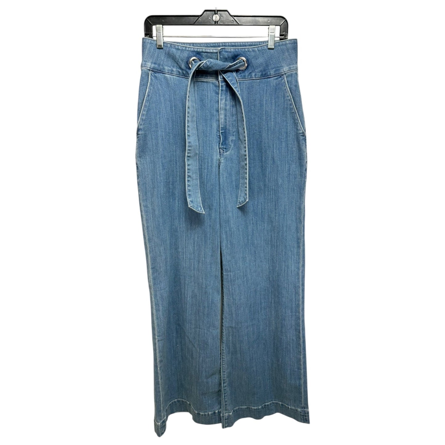 Jeans Wide Leg By Express In Blue Denim, Size: 10