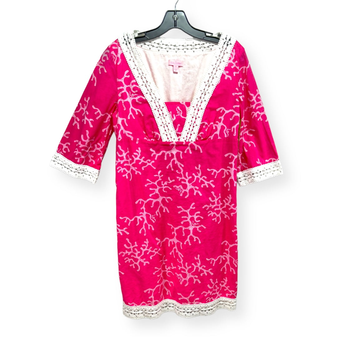Shermin Tunic Dress in Daiquiri Pin Coral Me Crazy Designer Lilly Pulitzer, Size 6