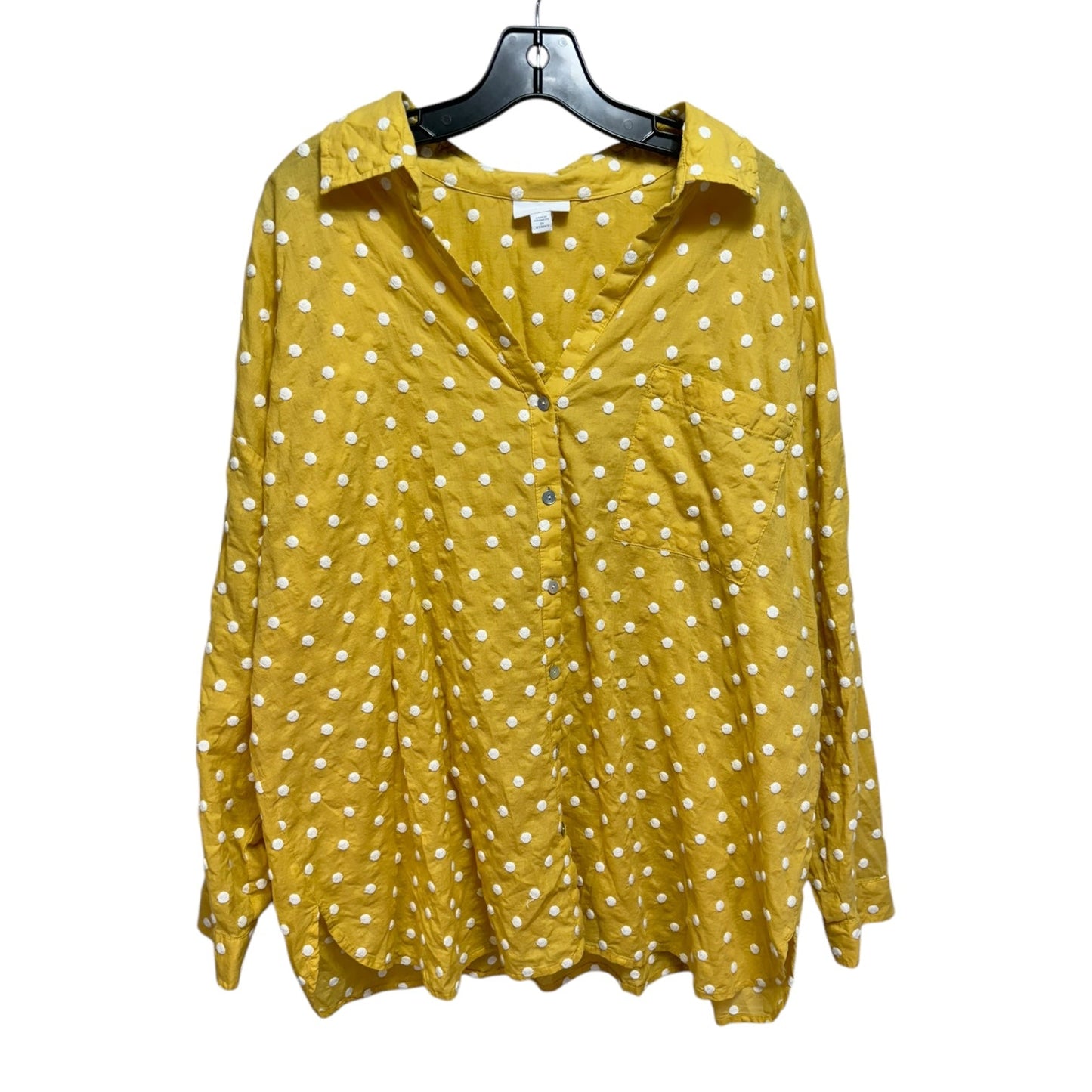 Top Long Sleeve By J. Jill In Polkadot Pattern, Size: 2x