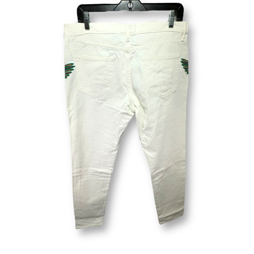 White Jeans Boyfriend Sandrine Rose, Size 8