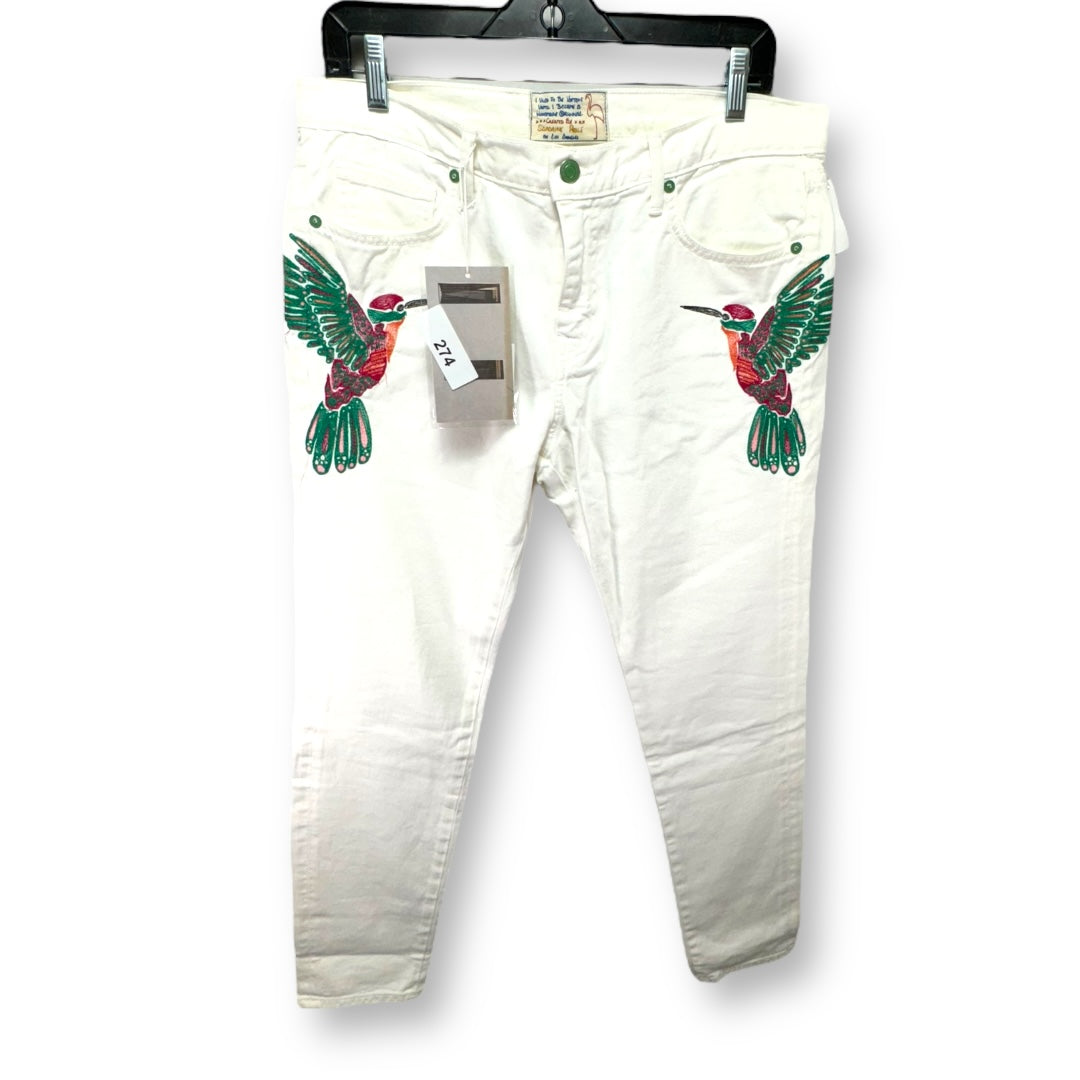 White Jeans Boyfriend Sandrine Rose, Size 8