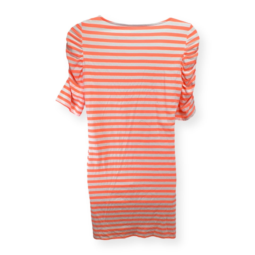 Kaley Dress in Neon Sunrise Orange Boat Party Stripe Designer Lilly Pulitzer, Size Xl