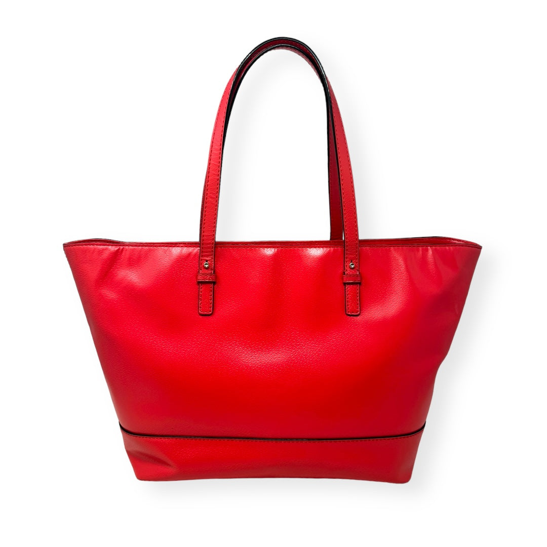 Grand Street Harmony Tote in Crab Red Designer Kate Spade, Size Large