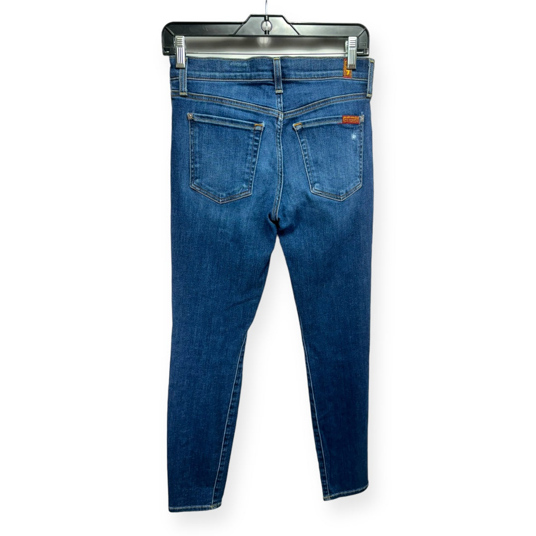 Blue Denim Jeans Designer 7 For All Mankind, Size 4