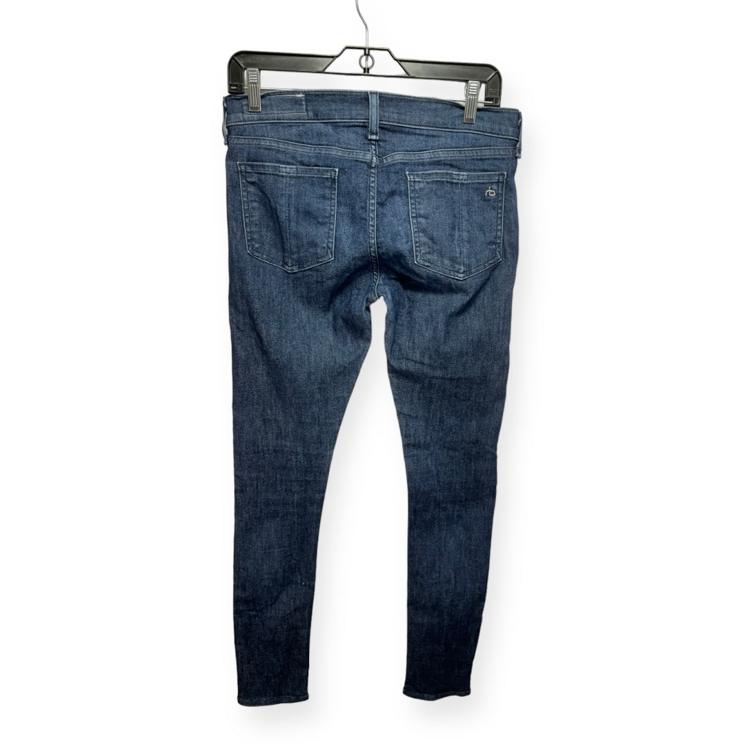 Blue Denim Jeans Designer Rag & Bone Jeans, Size 6