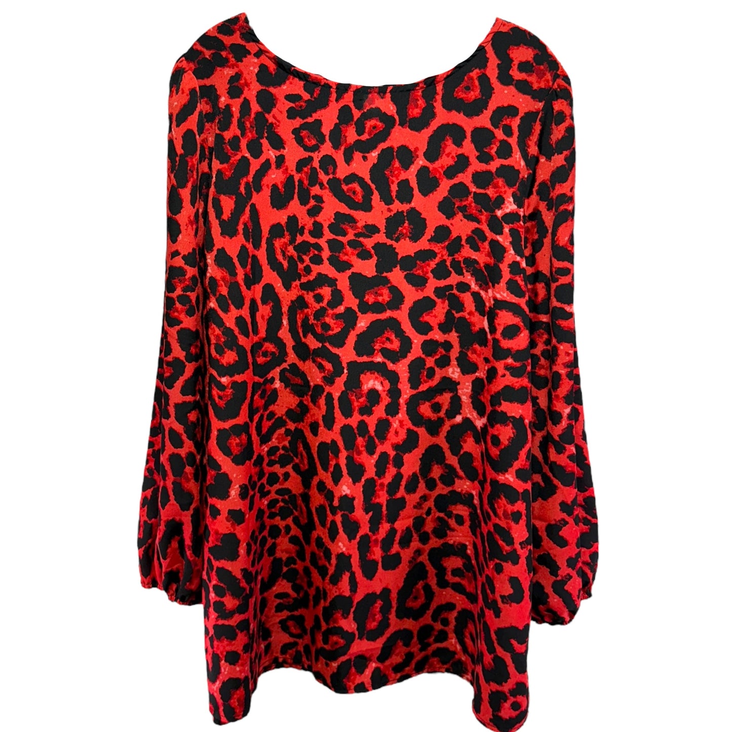 Top Long Sleeve By Shein In Animal Print, Size: 2x