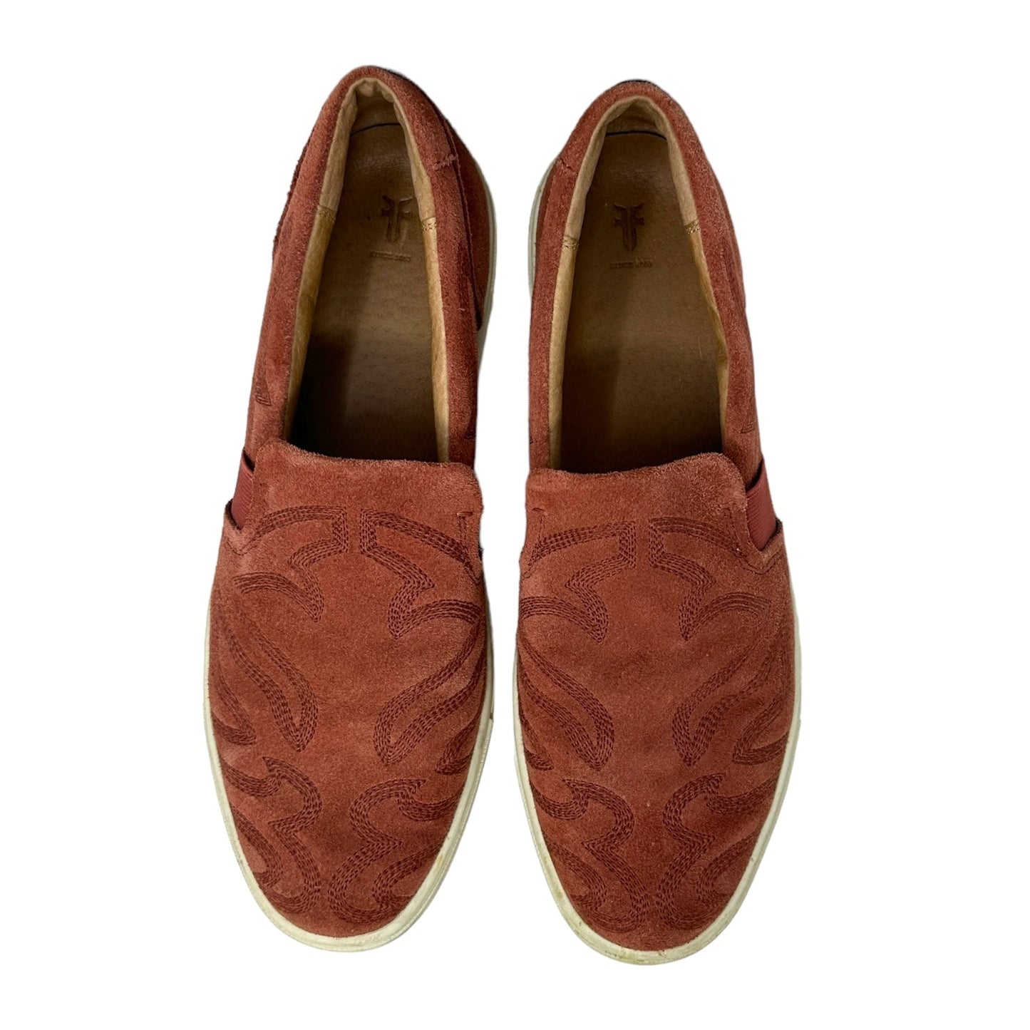 Ivy Primrose Suede Slip On Sneakers Designer By Frye In Rosewood, Size: 10