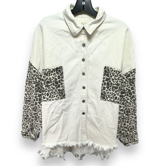 Jacket Shirt By Pol In Cream, Size: S