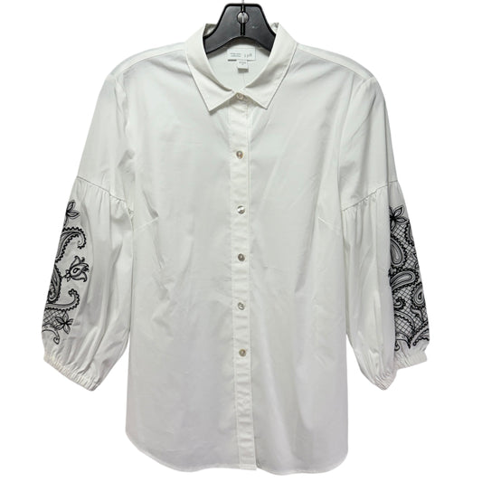 Embroidered Blouse By J. Jill In White, Size: XS