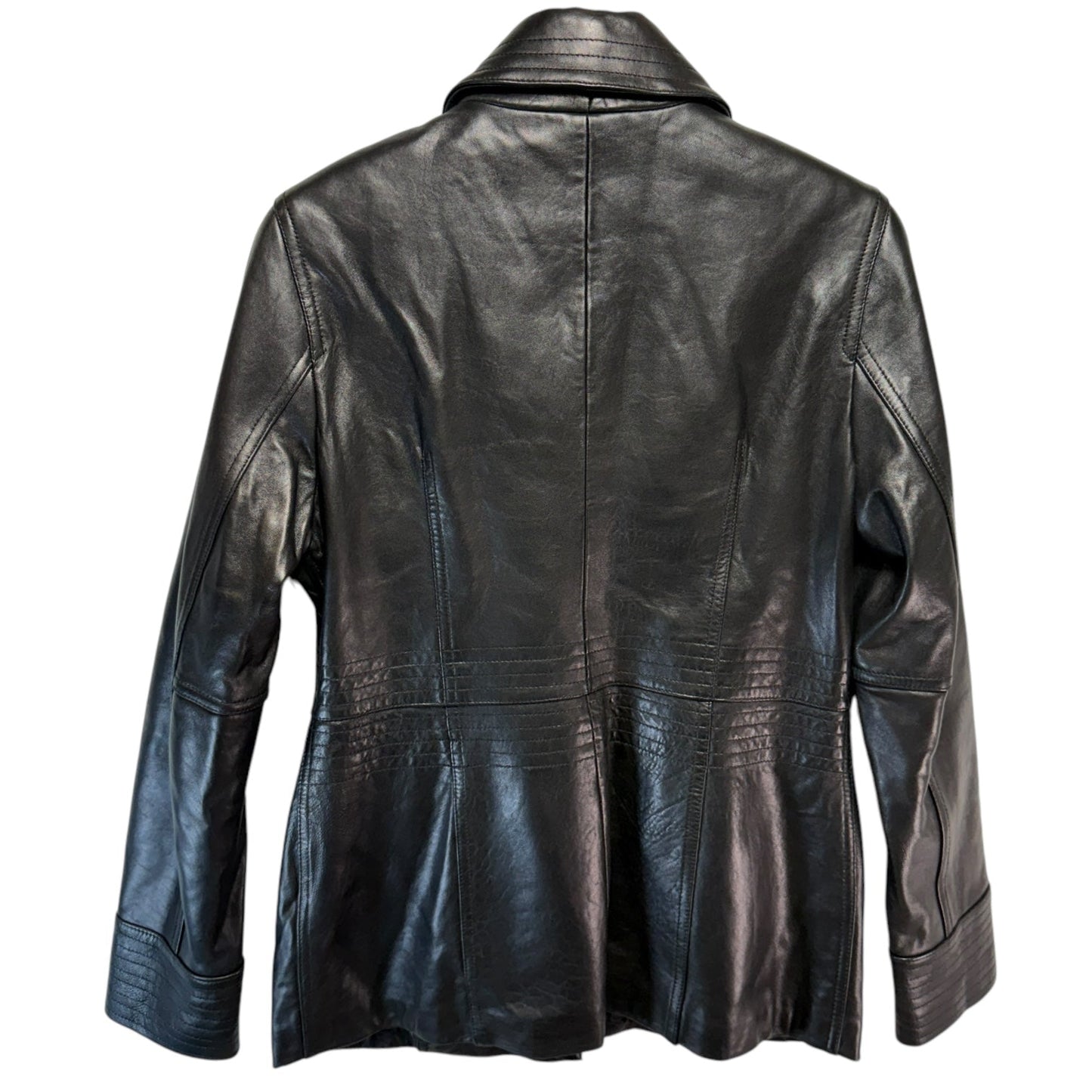 Coat Leather By Jones New York In Black, Size: M