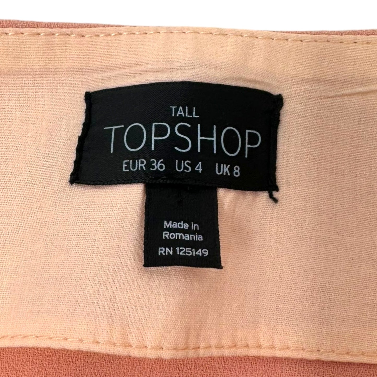 Skirt Mini & Short By Top Shop In Peach, Size: 4 tall