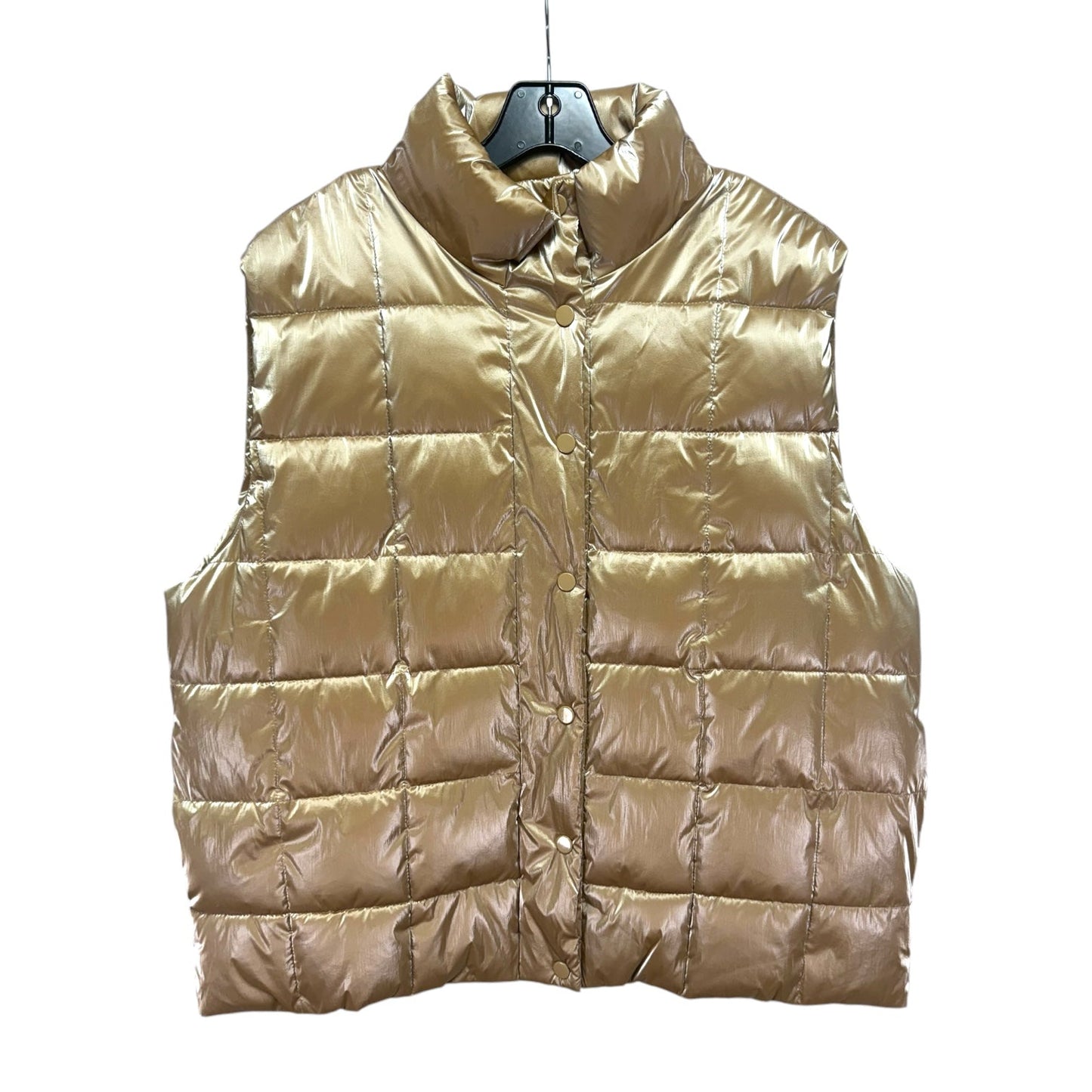 Jacket Puffer & Quilted By Elodie In Gold, Size: Xl