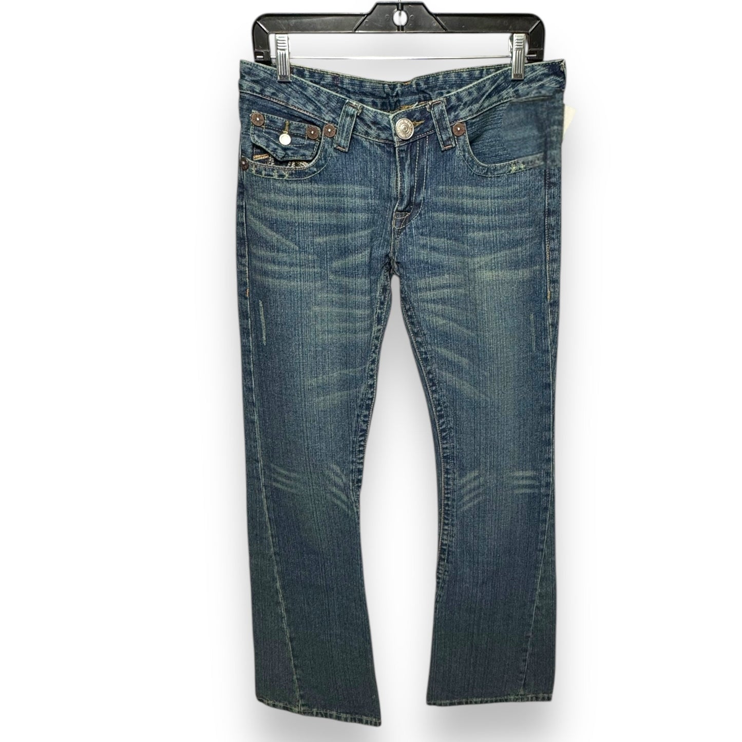 Jeans Flared By True Religion In Blue Denim, Size: 12