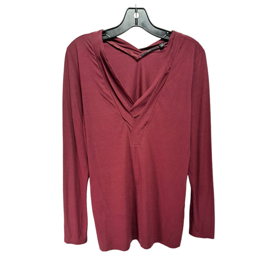 Top Long Sleeve By Hugo Boss In Red, Size: M