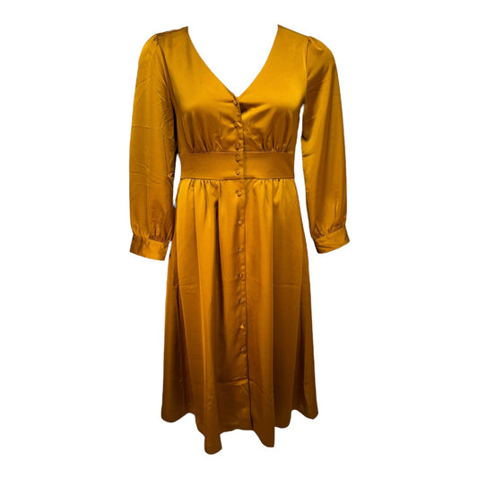 Dress Casual Maxi By J. Crew In Gold, Size: 6