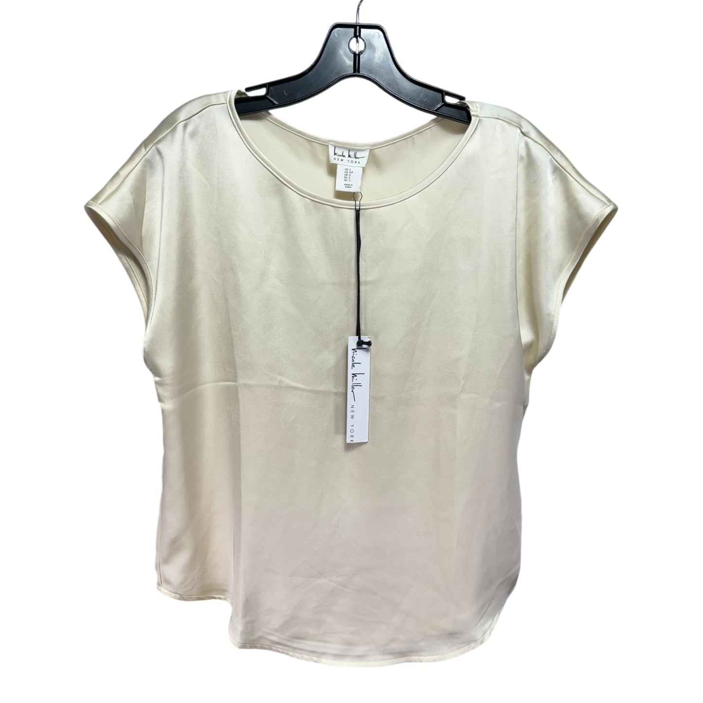 Top Sleeveless By Nicole Miller In Cream, Size: S