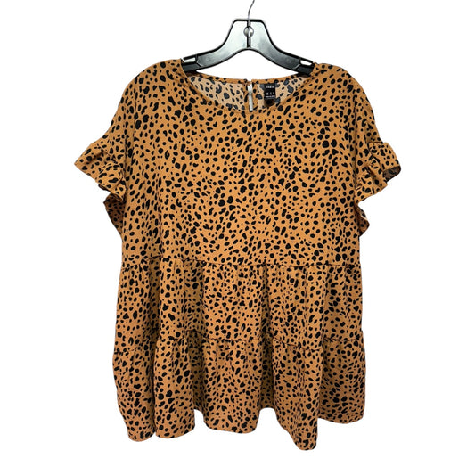 Top Sleeveless By Shein In Animal Print, Size: XXL