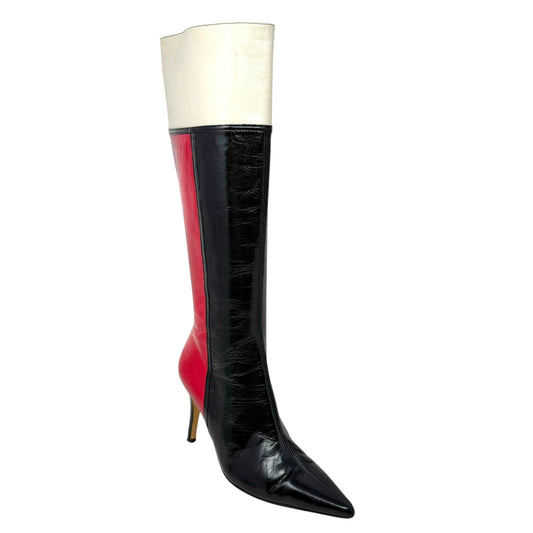 Colorblock Stiletto Knee High Boots Designer By Kate Spade In Multi-colored, Size: 6