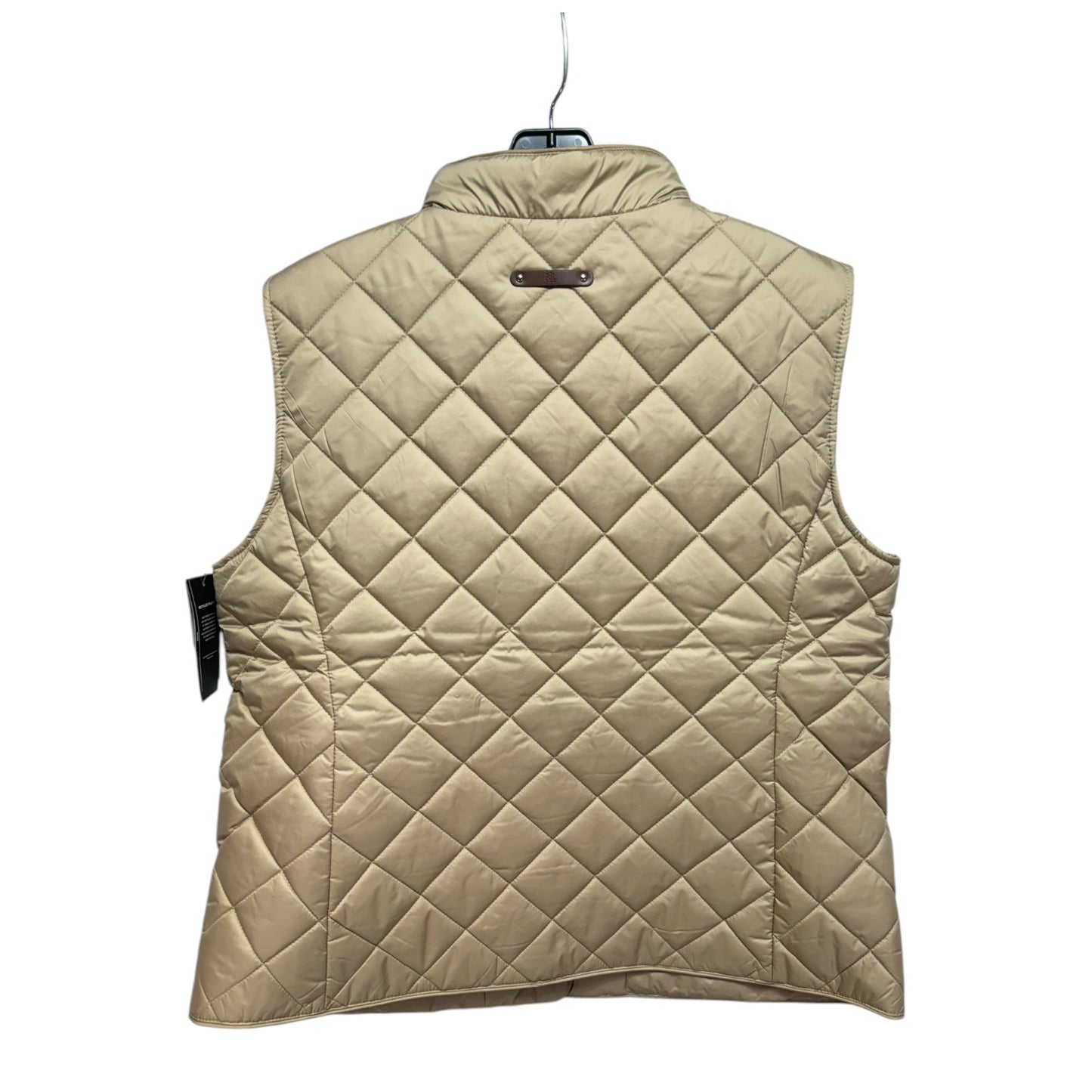 Logo Vest Puffer & Quilted By Lauren By Ralph Lauren In Beige, Size: L