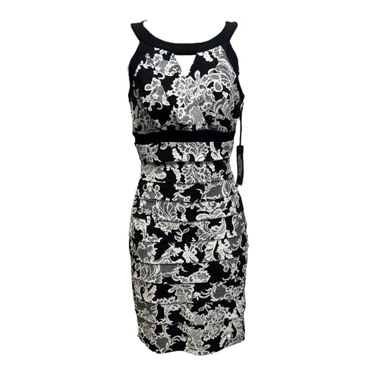 Bandage Cutout Dress Casual Short By White House Black Market In Black & White, Size: 0