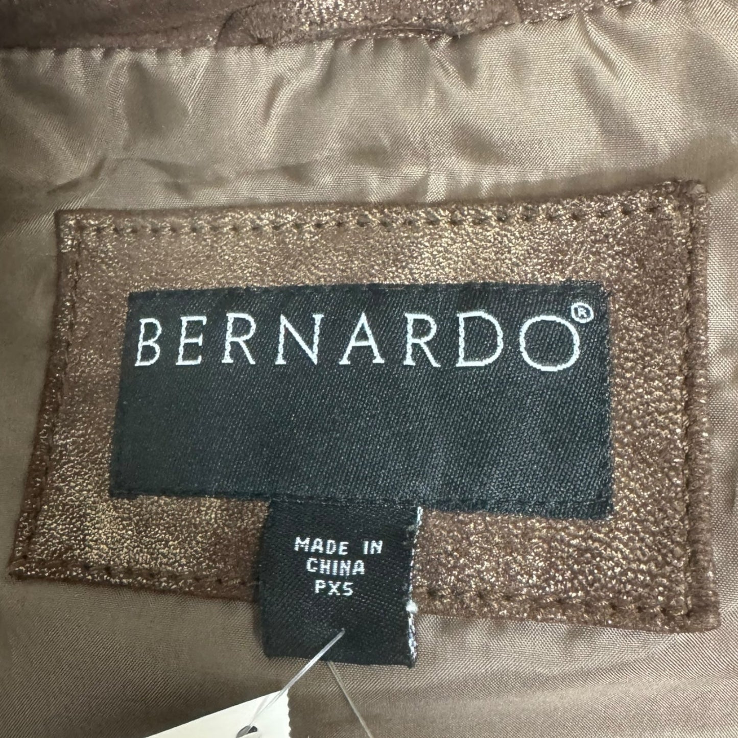 Jacket Leather By Bernardo In Gold, Size: Xsp