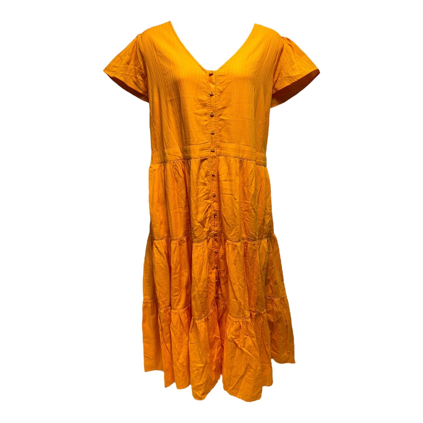 Lainey Tiered Dress Casual Maxi By Draper James In Orange, Size: 22