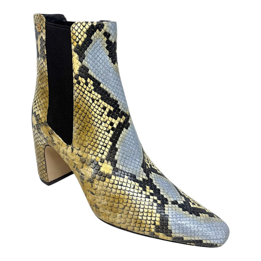 Banana Snakeskin Chelsea Boots Designer By Tory Burch In Snakeskin Print, Size: 10