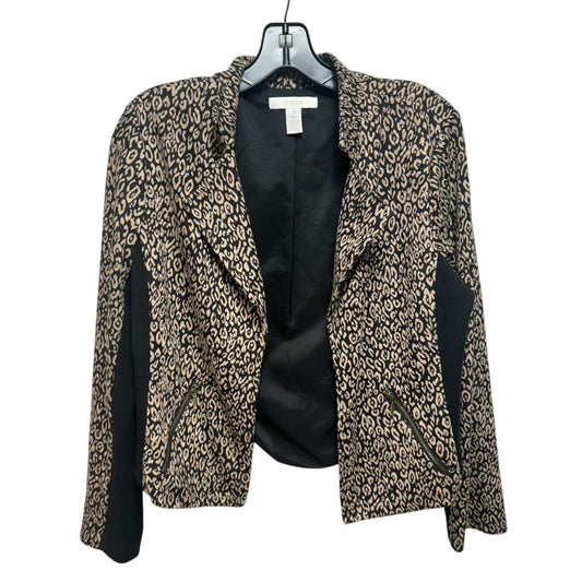 Blazer By Chicos In Black & Tan, Size: M