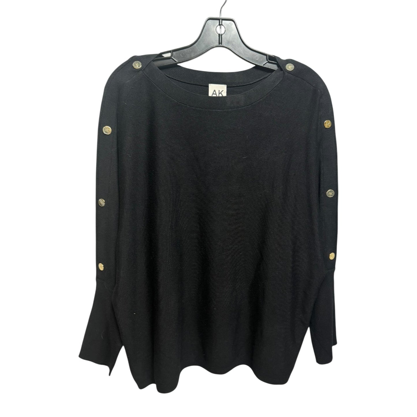 Top Long Sleeve By Anne Klein In Black, Size: Xl