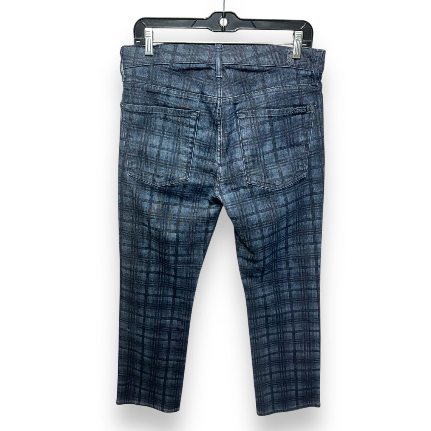 Jeans Skinny By 7 For All Mankind In Plaid Pattern, Size: 12