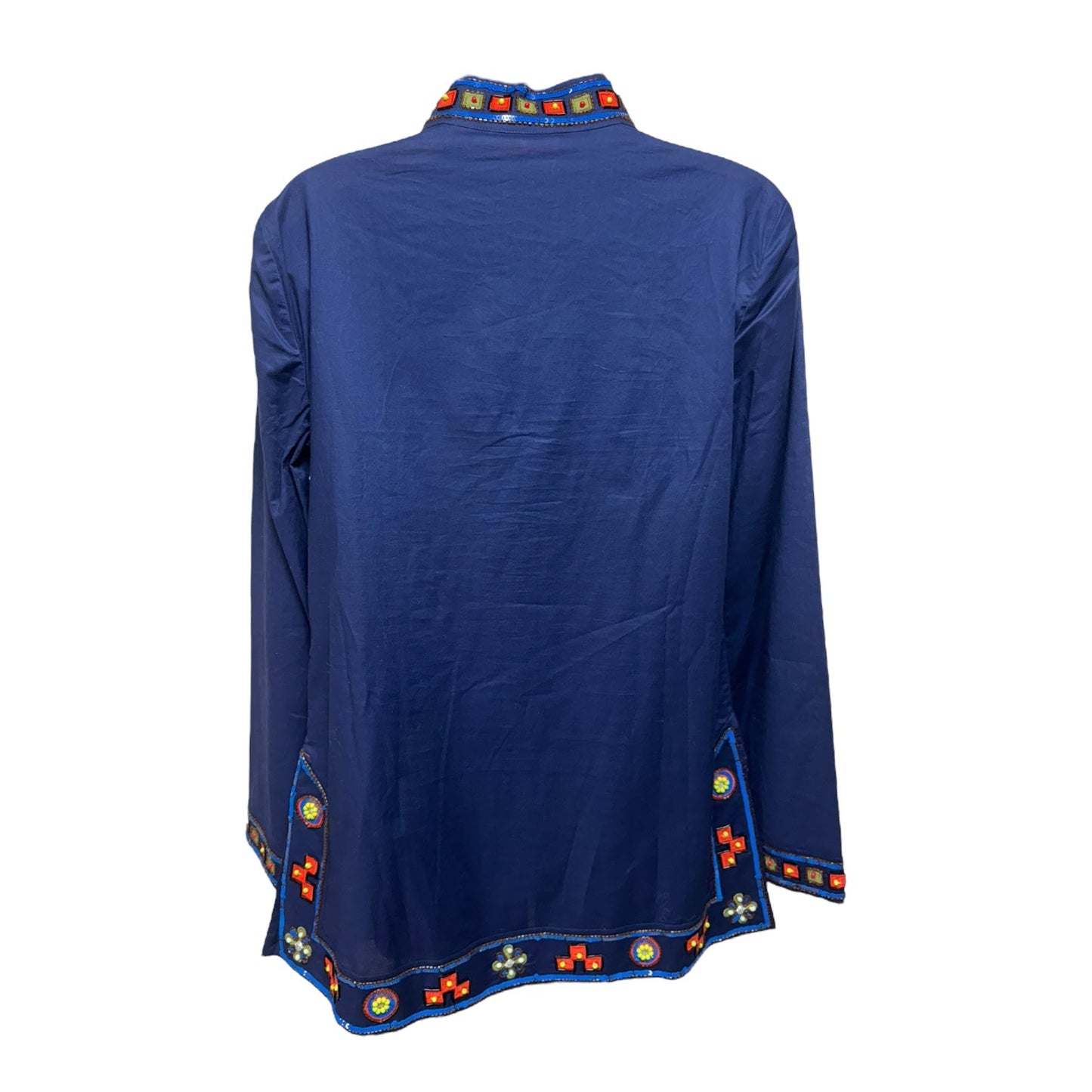 Embellished Tory Tunic Designer By Tory Burch In Blue, Size: 6