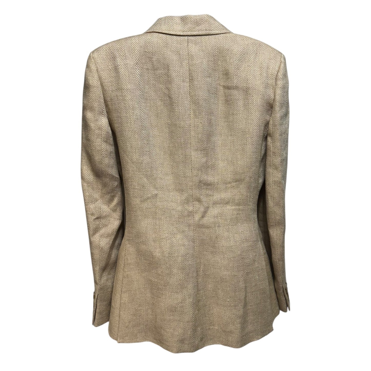 Linen Blazer By Polo Ralph Lauren In Tan, Size: 4