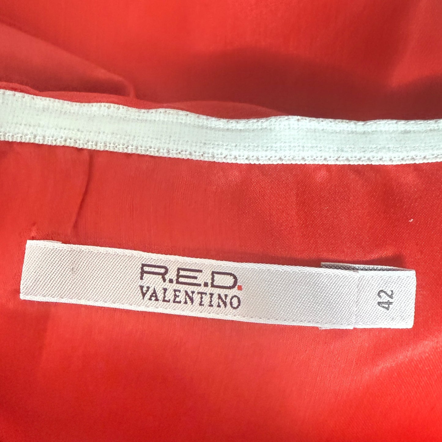 Silk Strapless Bow Belted Top By R.E.D. Valentino In Red, Size: M